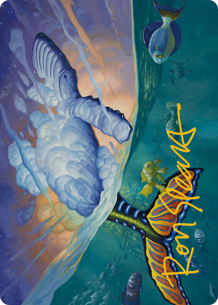 Dreamtide Whale Art Card (Gold-Stamped Signature) [Modern Horizons 3 Art Series] | Local Legends