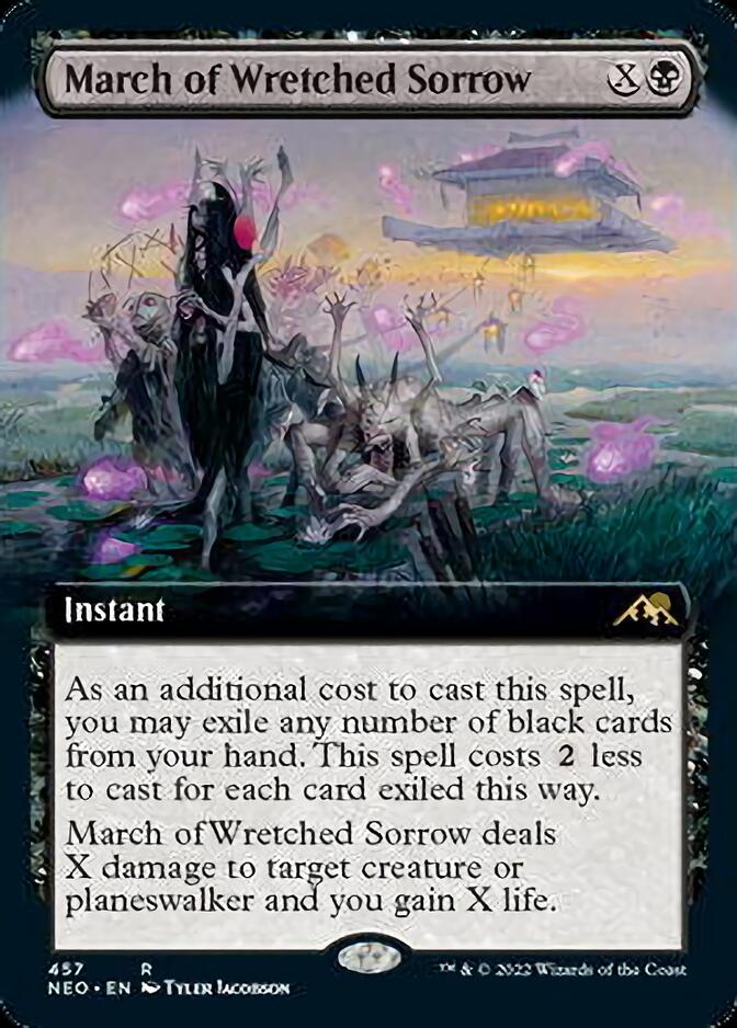 March of Wretched Sorrow (Extended Art) [Kamigawa: Neon Dynasty] | Local Legends
