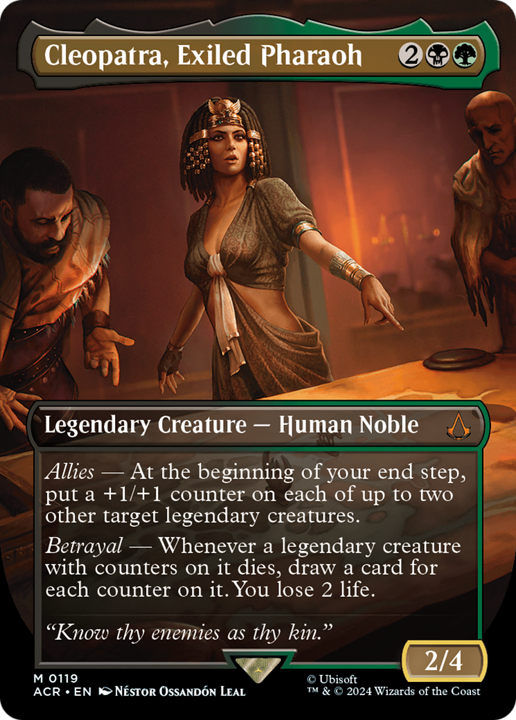 Cleopatra, Exiled Pharaoh (Borderless) [Assassin's Creed] | Golgari Games