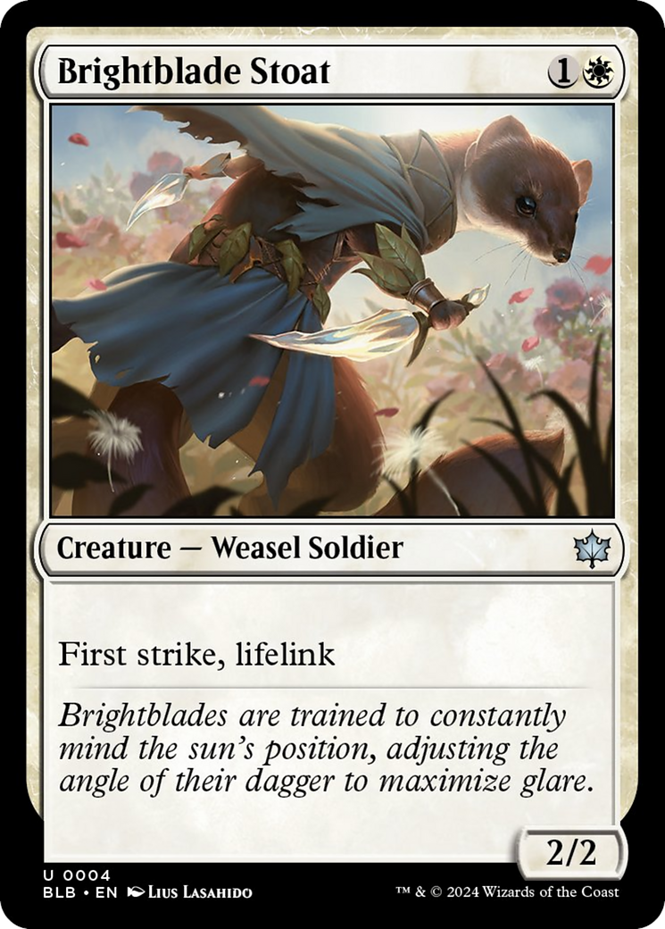Brightblade Stoat [Bloomburrow] | Local Legends