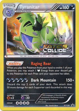 Tyranitar (XY130) (Staff) [XY: Black Star Promos] | Golgari Games