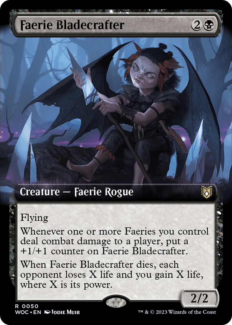 Faerie Bladecrafter (Extended Art) [Wilds of Eldraine Commander] | Local Legends