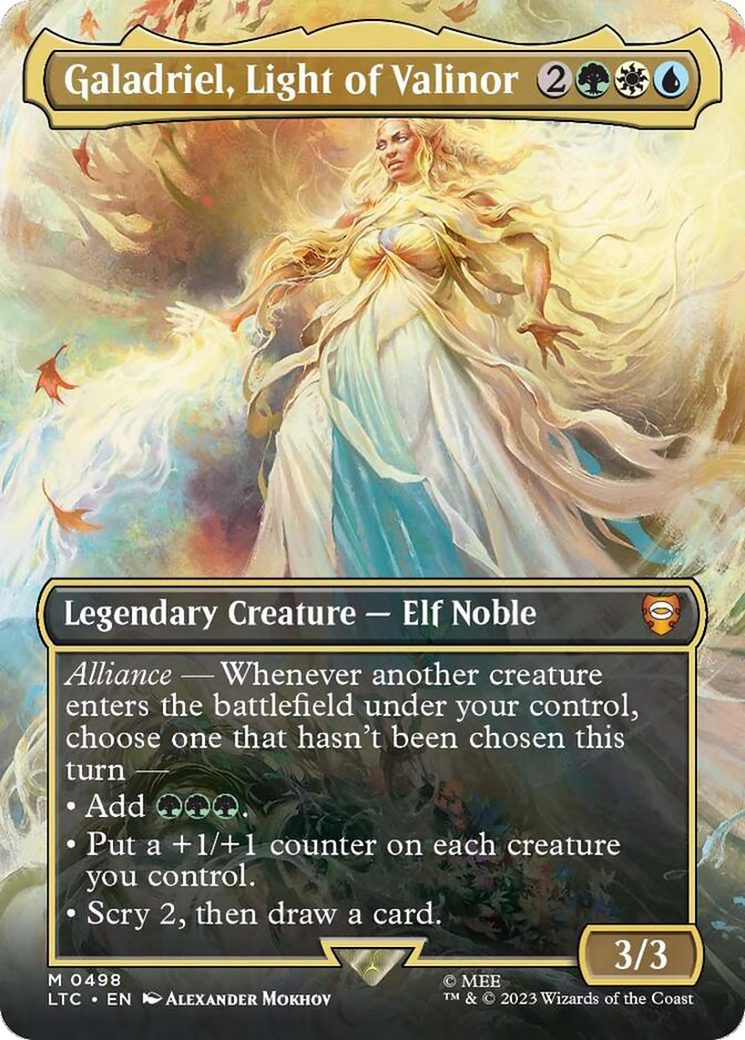 Galadriel, Light of Valinor (Borderless) [The Lord of the Rings: Tales of Middle-Earth Commander] | Golgari Games