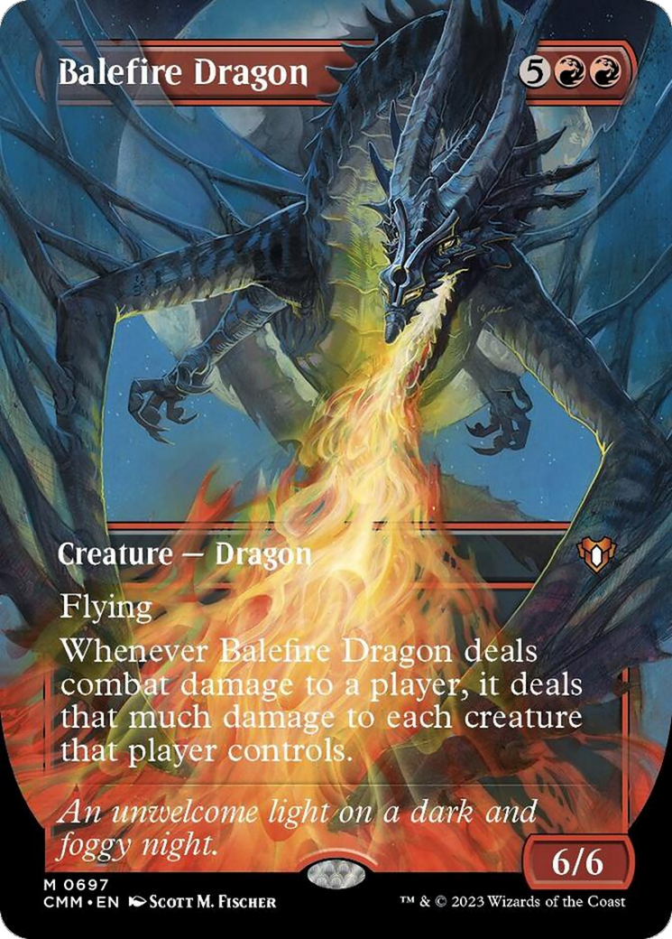 Balefire Dragon (Borderless Alternate Art) [Commander Masters] | Golgari Games