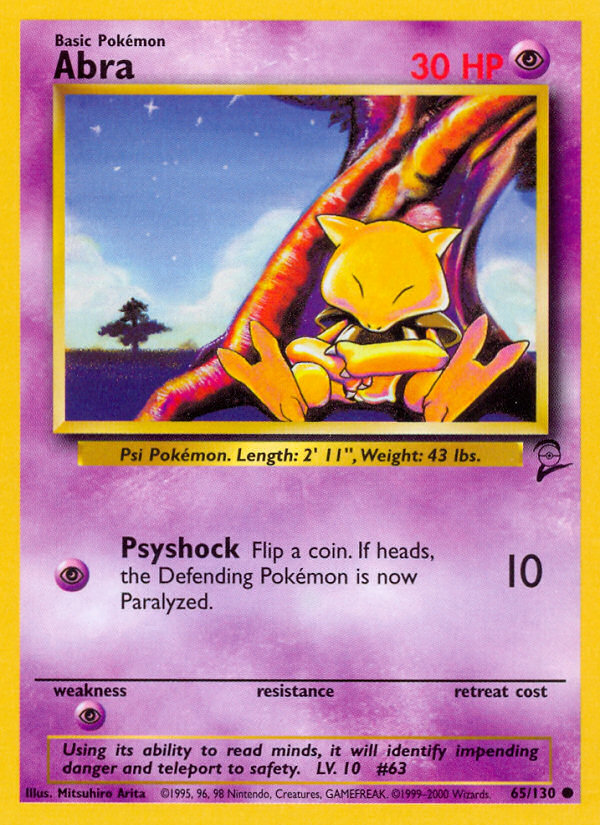 Abra (65/130) [Base Set 2] | Local Legends