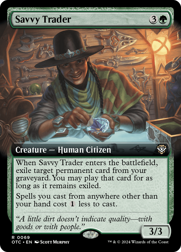 Savvy Trader (Extended Art) [Outlaws of Thunder Junction Commander] | Local Legends