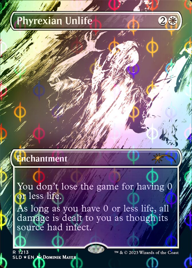 Phyrexian Unlife (Borderless Ichor Step-and-Compleat Foil) [Secret Lair Drop Series] | Local Legends
