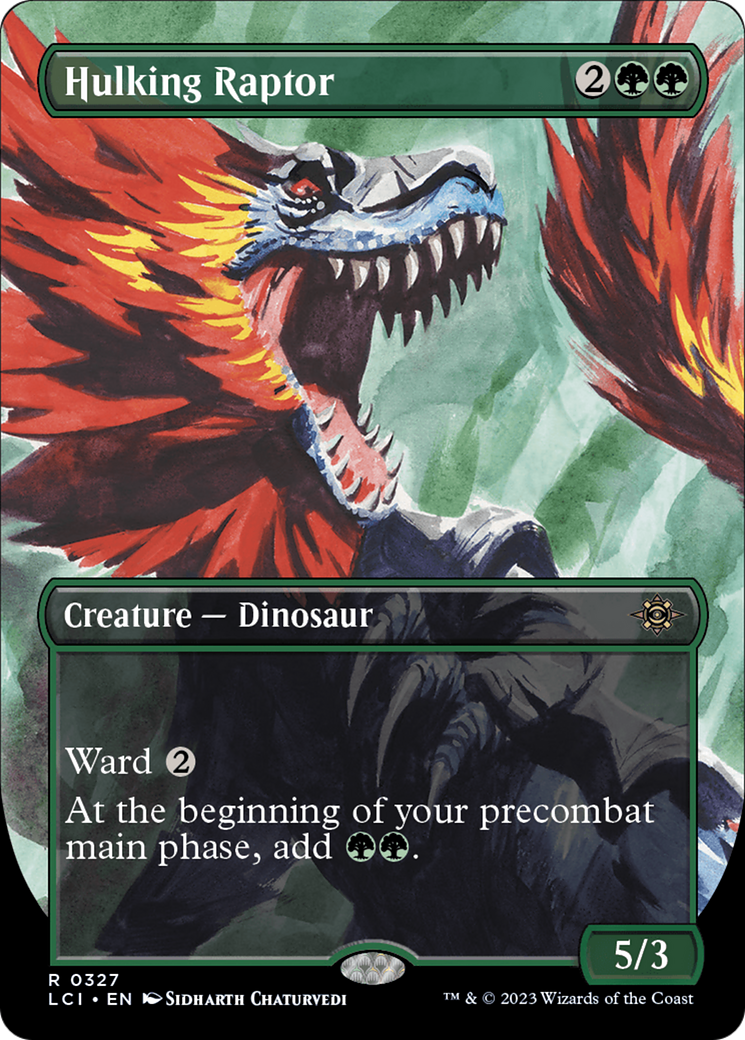 Hulking Raptor (Borderless) [The Lost Caverns of Ixalan] | Local Legends
