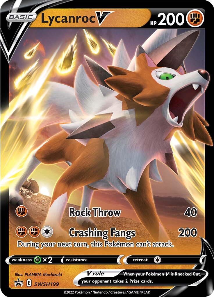 Lycanroc V (SWSH199) [Sword & Shield: Black Star Promos] | Local Legends