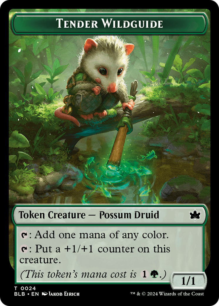 Tender Wildguide Token [Bloomburrow Tokens] | Golgari Games