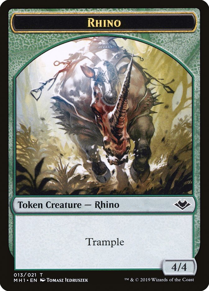 Illusion (005) // Rhino (013) Double-Sided Token [Modern Horizons Tokens] | Golgari Games