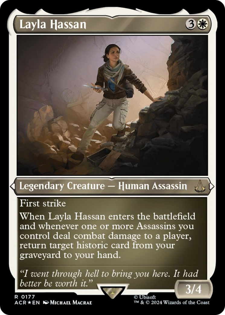 Layla Hassan (Foil Etched) [Assassin's Creed] | Local Legends