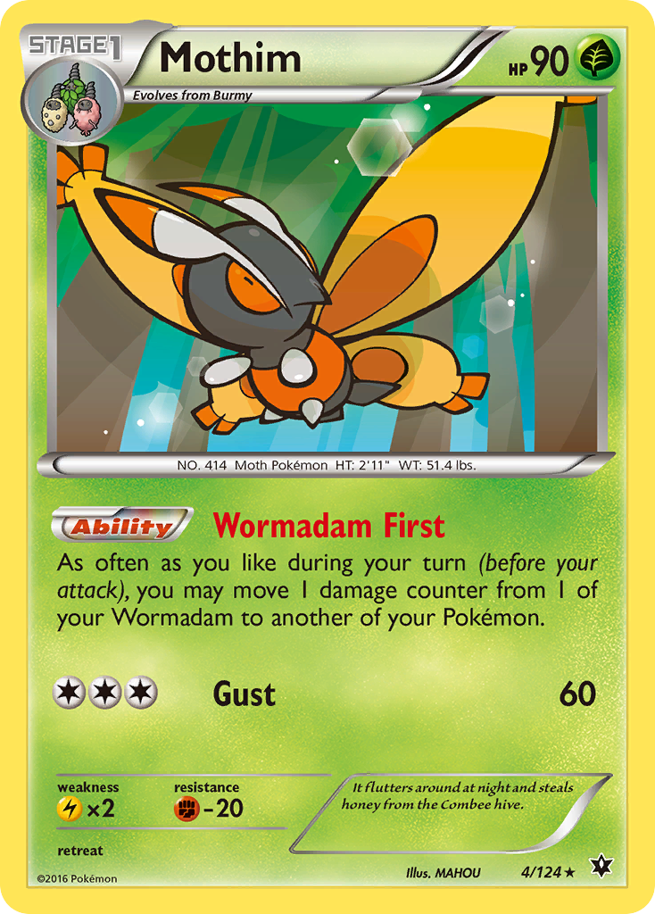 Mothim (4/124) [XY: Fates Collide] | Local Legends