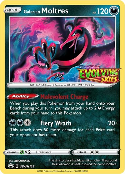 Galarian Moltres (SWSH125) (Prerelease Promo) [Sword & Shield: Black Star Promos] | Local Legends