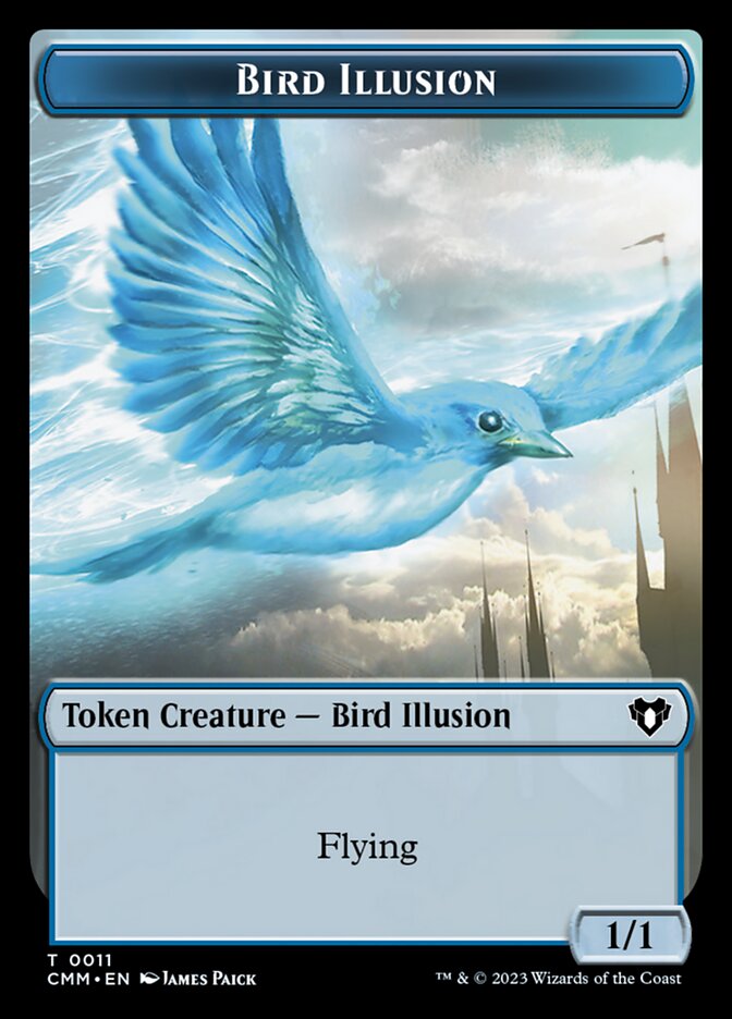 Treasure // Bird Illusion Double-Sided Token [Commander Masters Tokens] | Golgari Games