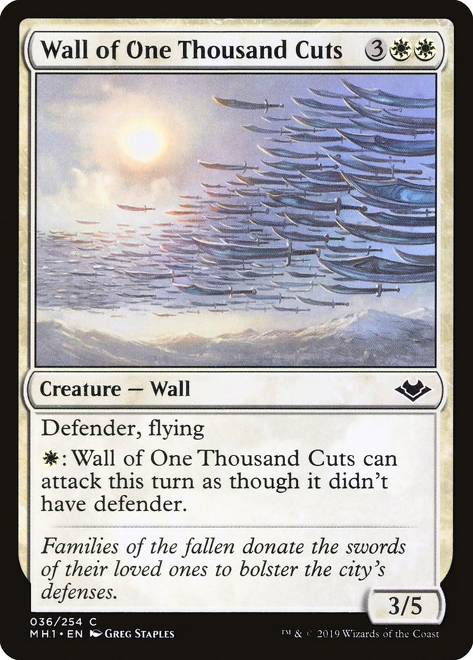 Wall of One Thousand Cuts [Modern Horizons] | Golgari Games