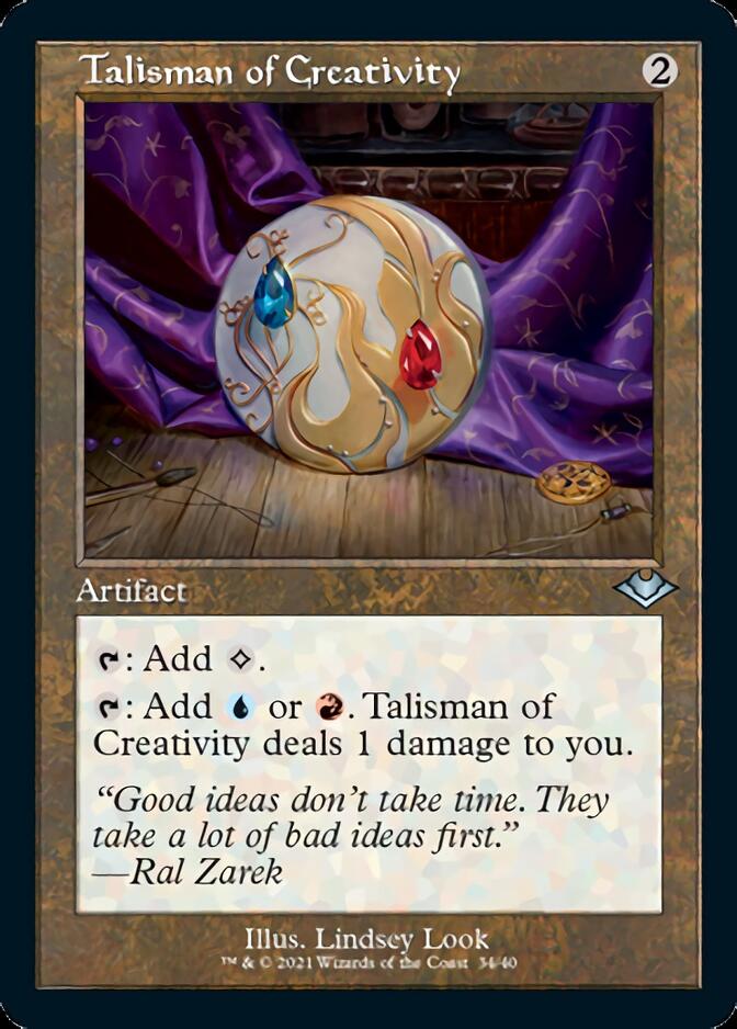 Talisman of Creativity (Retro Foil Etched) [Modern Horizons] | Local Legends