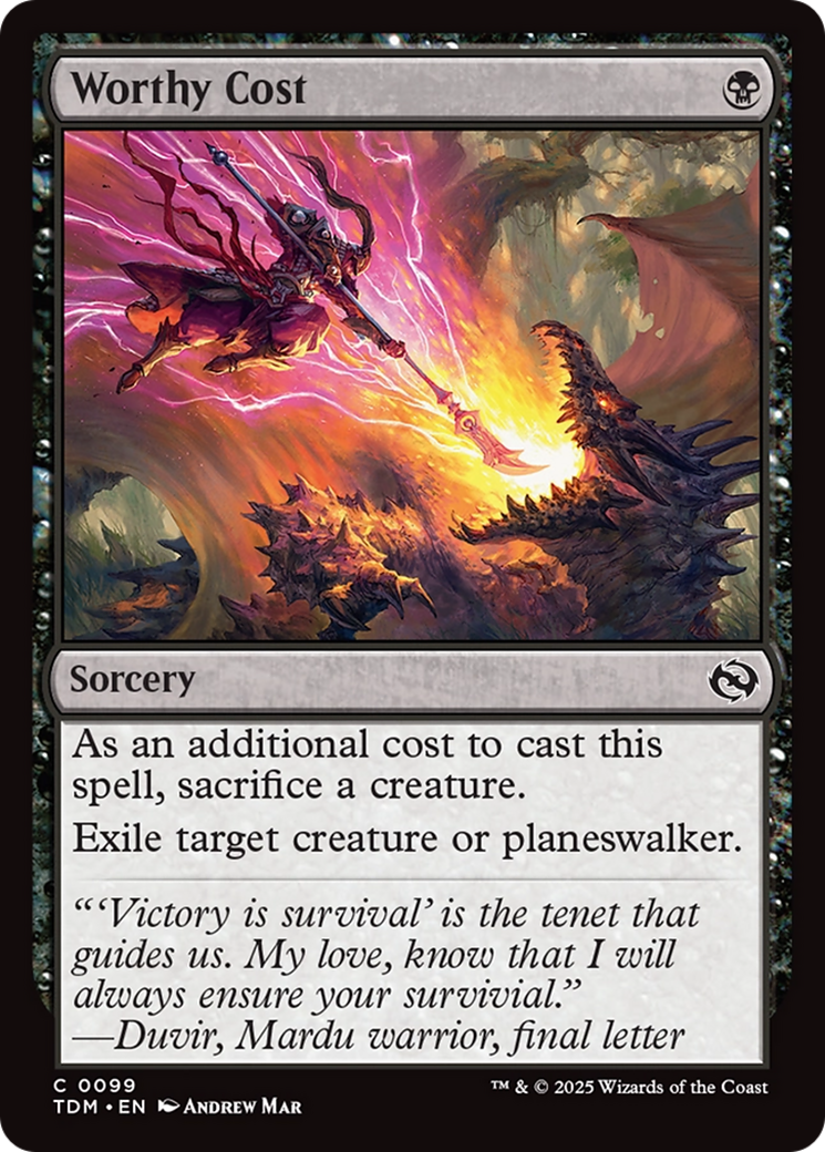 Worthy Cost [Tarkir: Dragonstorm] | Local Legends