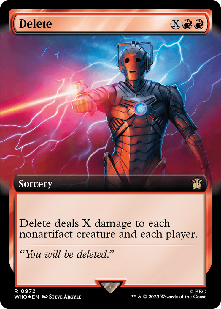 Delete (Extended Art) (Surge Foil) [Doctor Who] | Local Legends