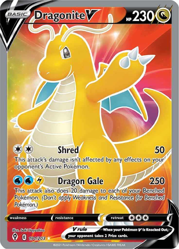 Dragonite V (191/203) [Sword & Shield: Evolving Skies] | Golgari Games