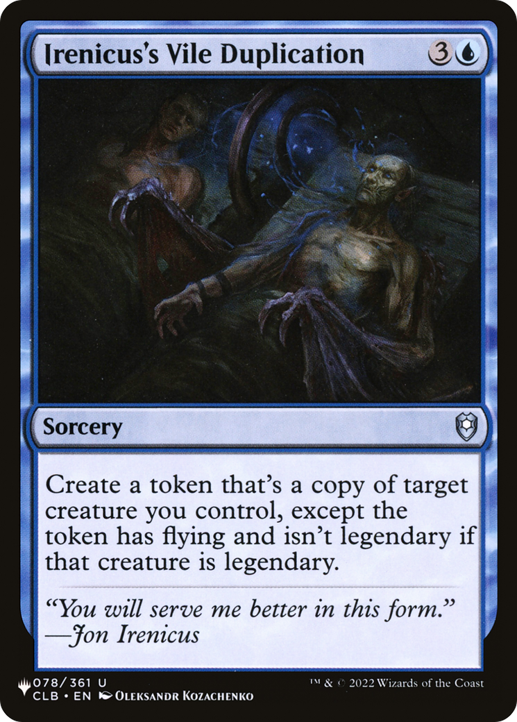 Irenicus's Vile Duplication [The List] | Local Legends