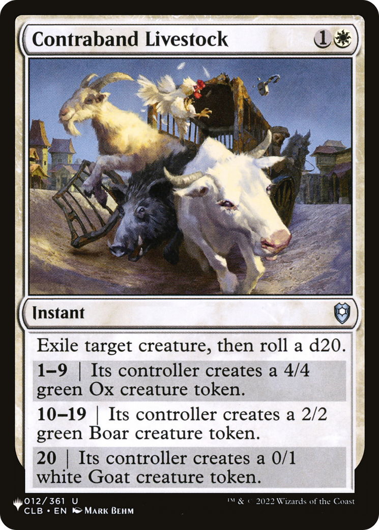 Contraband Livestock [The List] | Local Legends