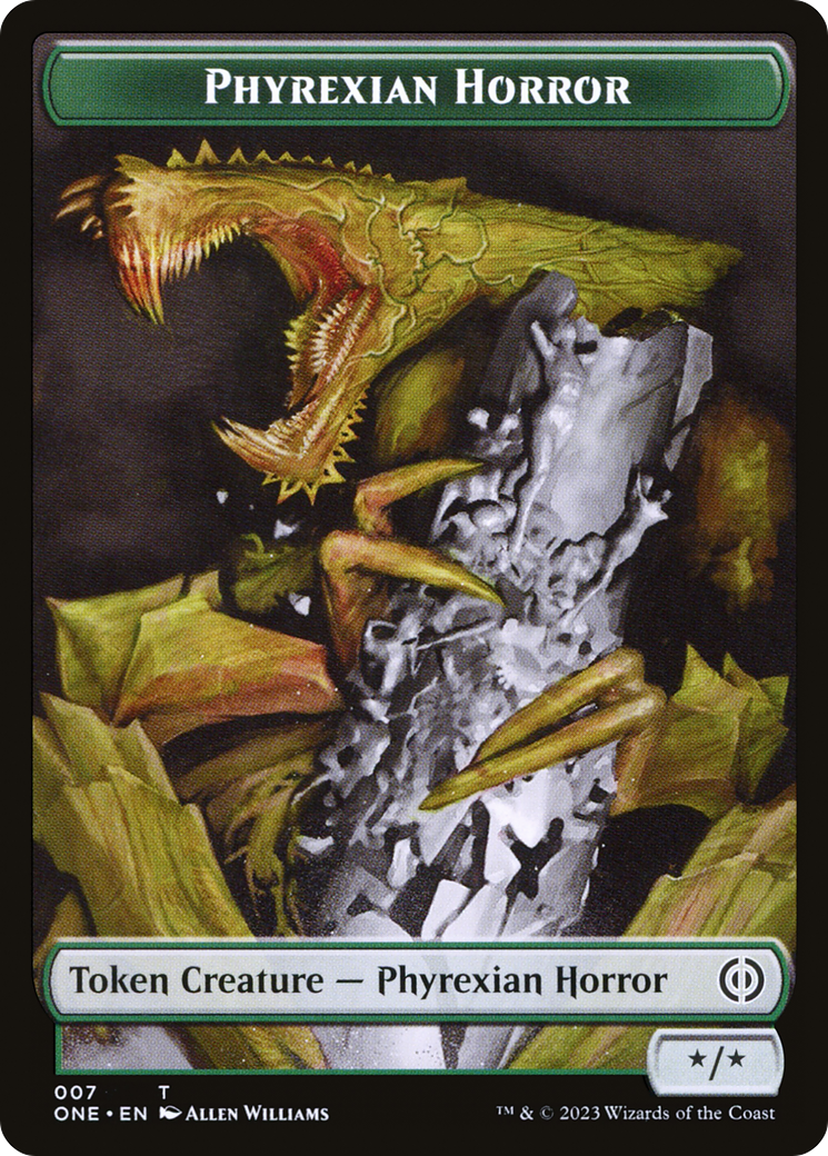 Phyrexian Horror Token (007) [Phyrexia: All Will Be One Tokens] | Golgari Games