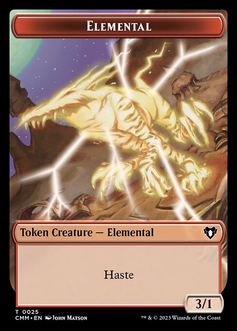 Clue // Elemental (0025) Double-Sided Token [Commander Masters Tokens] | Local Legends