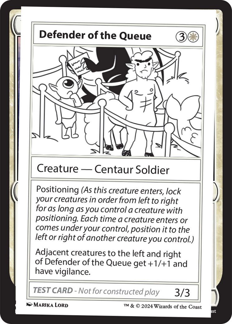 Defender of the Queue [Mystery Booster 2 Playtest Cards] | Golgari Games