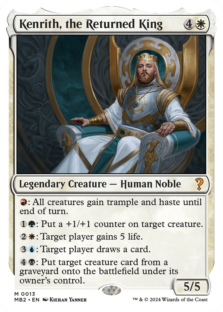 Kenrith, the Returned King (White Border) [Mystery Booster 2] | Local Legends