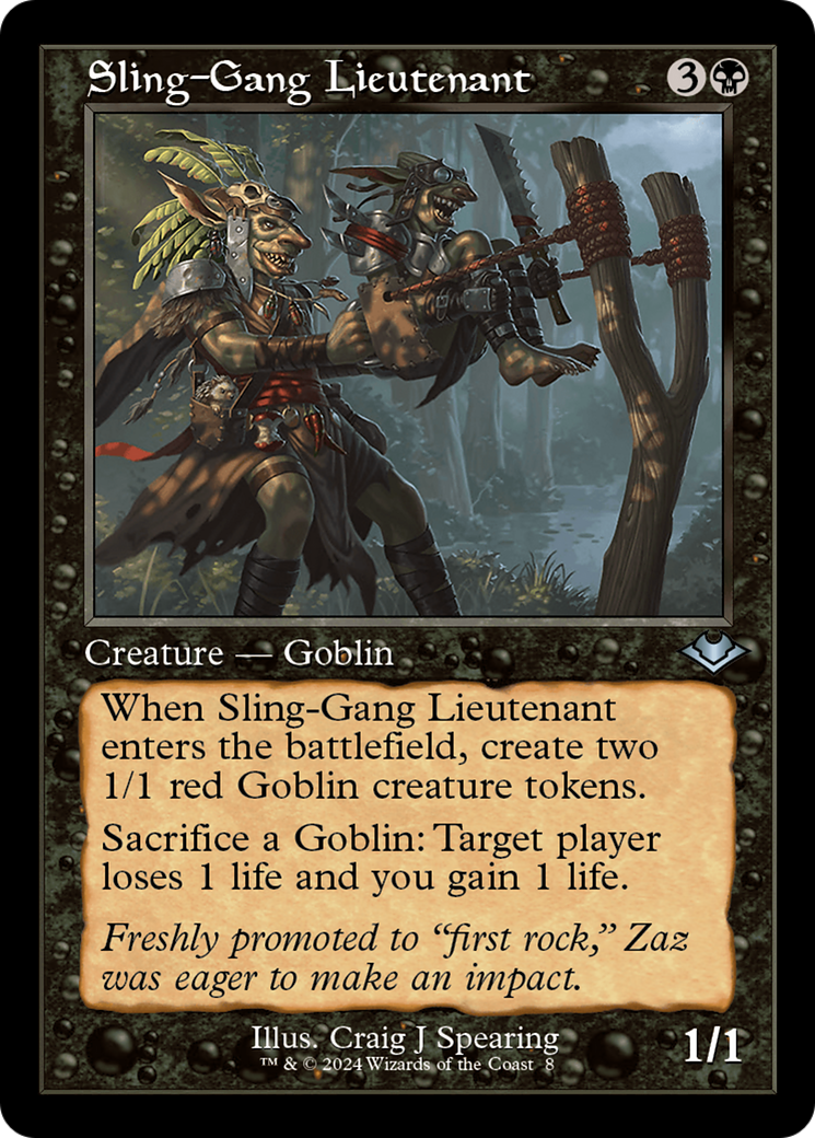 Sling-Gang Lieutenant (Retro) [Modern Horizons] | Golgari Games