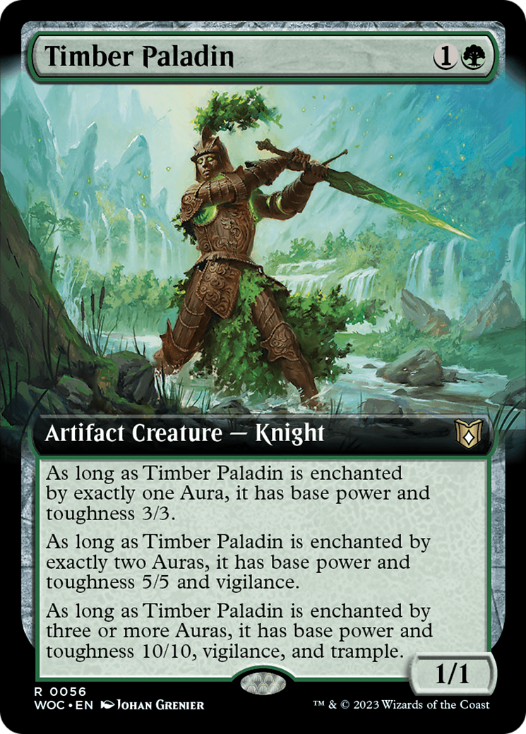 Timber Paladin (Extended Art) [Wilds of Eldraine Commander] | Local Legends