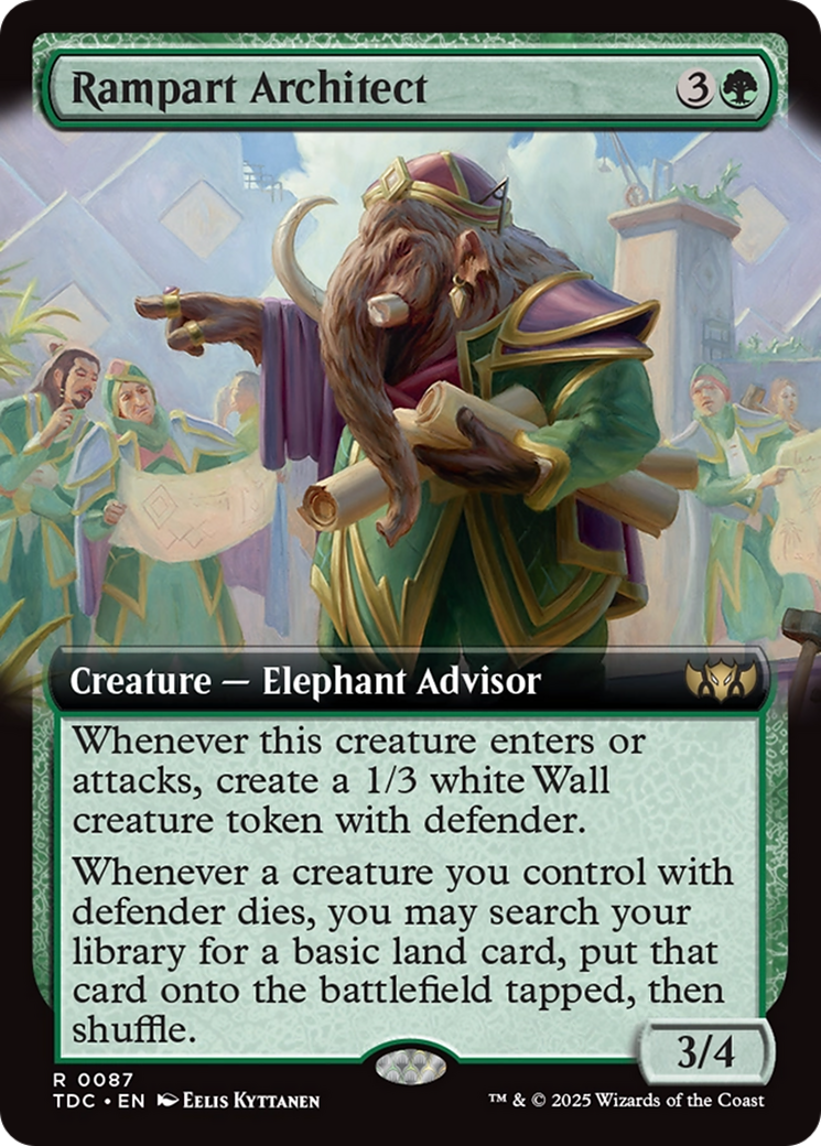 Rampart Architect (Extended Art) [Tarkir: Dragonstorm Commander] | Local Legends