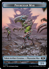 Phyrexian Myr // Teferi's Talent Emblem Double-Sided Token [March of the Machine Tokens] | Golgari Games