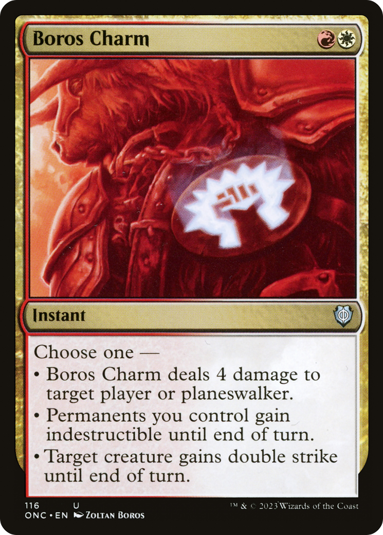 Boros Charm [Phyrexia: All Will Be One Commander] | Golgari Games