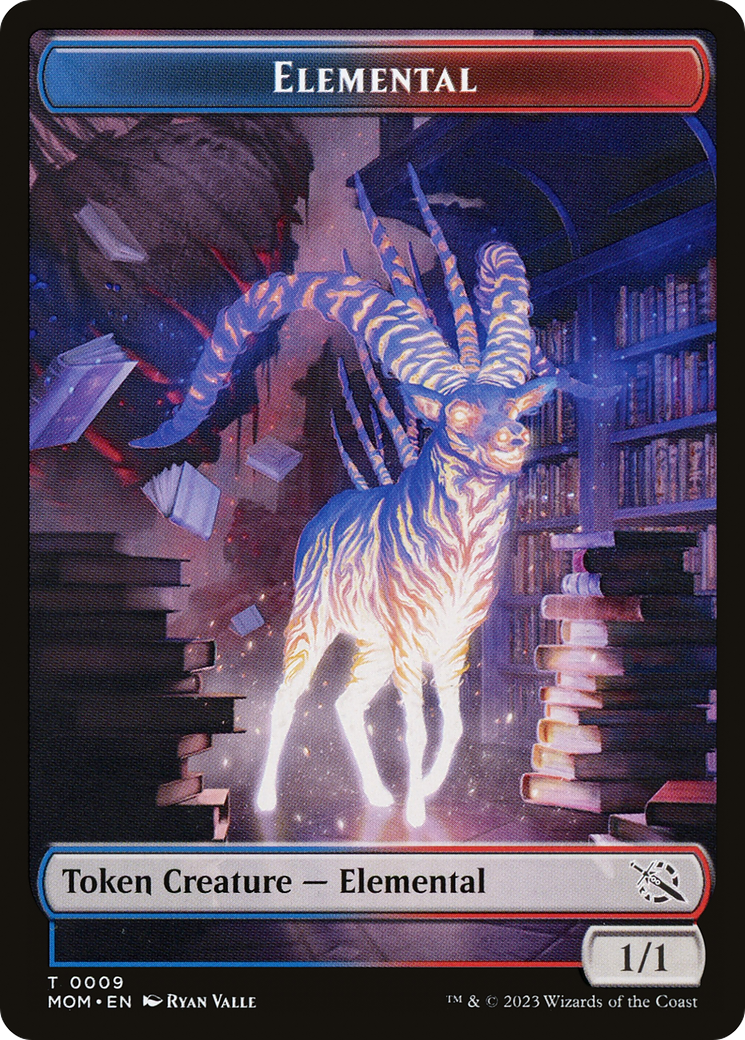 Elemental (09) // Dinosaur Double-Sided Token [March of the Machine Tokens] | Golgari Games