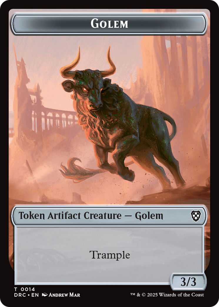 Golem (0014) // Golem (0015) Double-Sided Token [Aetherdrift Tokens] | Local Legends