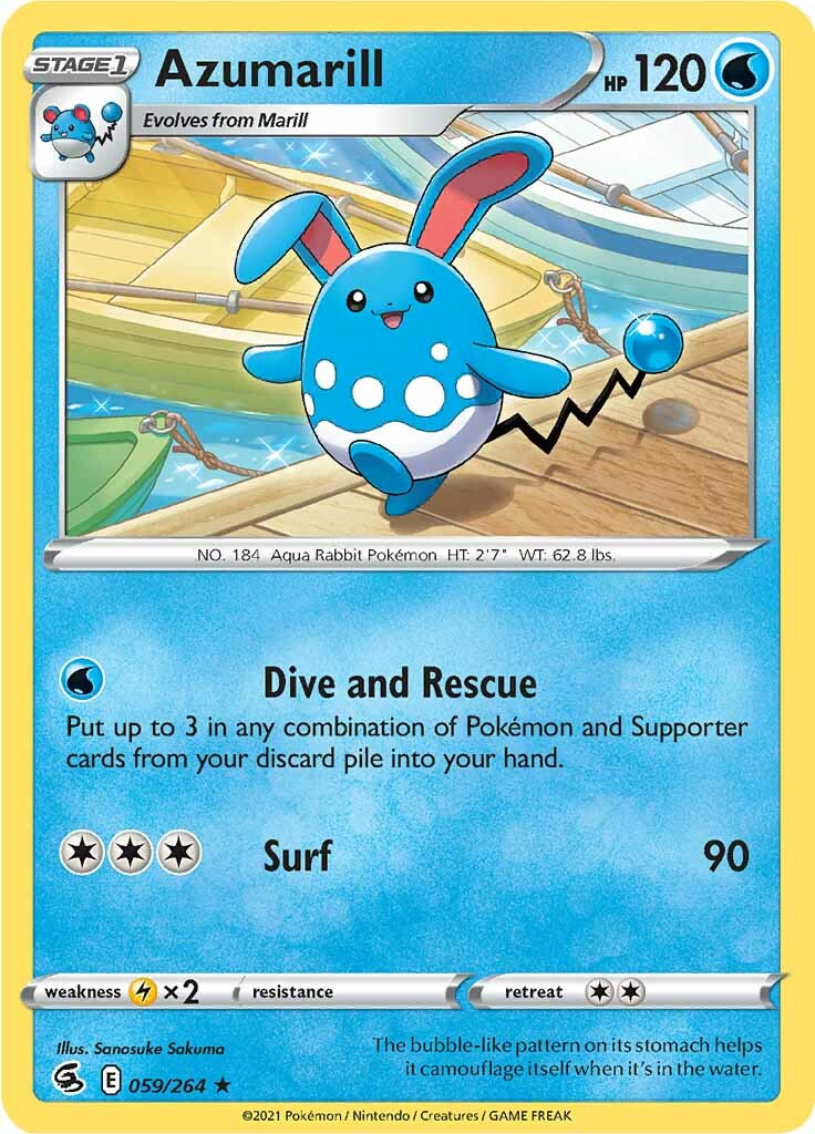 Azumarill (059/264) [Sword & Shield: Fusion Strike] | Golgari Games