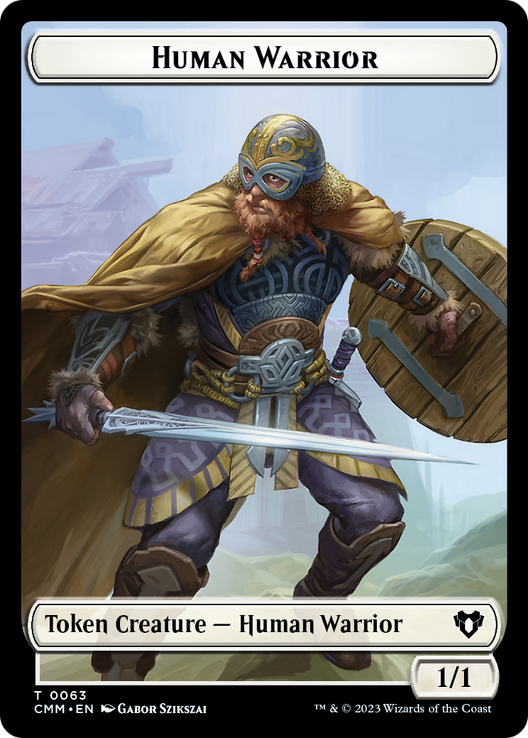 Human Warrior // Zombie Army Double-Sided Token [Commander Masters Tokens] | Local Legends