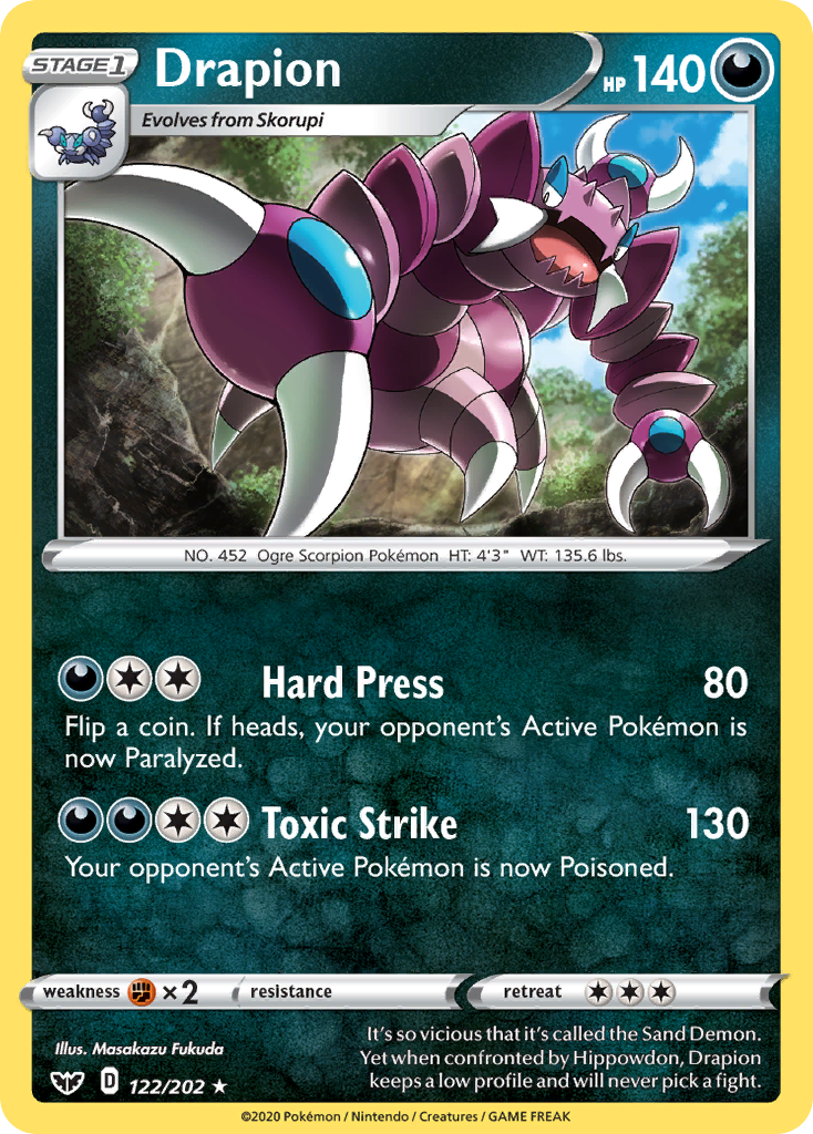 Drapion (122/202) [Sword & Shield: Base Set] | Local Legends