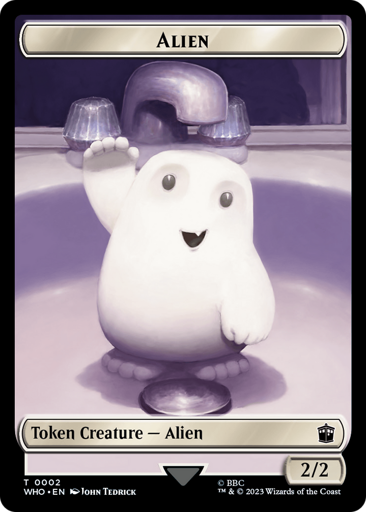 Alien // Food (0025) Double-Sided Token [Doctor Who Tokens] | Local Legends