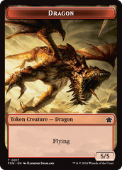 Cat Beast // Dragon (0017) Double-Sided Token [Foundations Tokens] | Local Legends