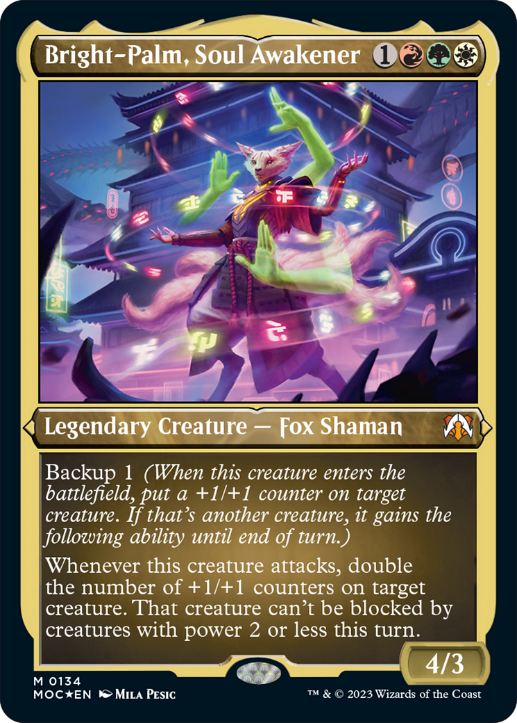 Bright-Palm, Soul Awakener (Display Commander) [March of the Machine Commander] | Golgari Games