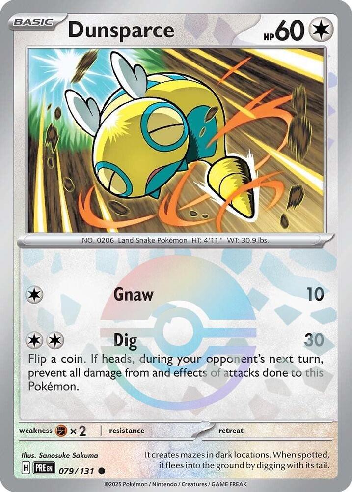 Dunsparce (079/131) (Poke Ball Pattern) [Scarlet & Violet: Prismatic Evolutions] | Local Legends