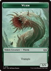 Wurm (0019) // Insect (0010) Double-Sided Token [Duskmourn: House of Horror Commander Tokens] | Local Legends
