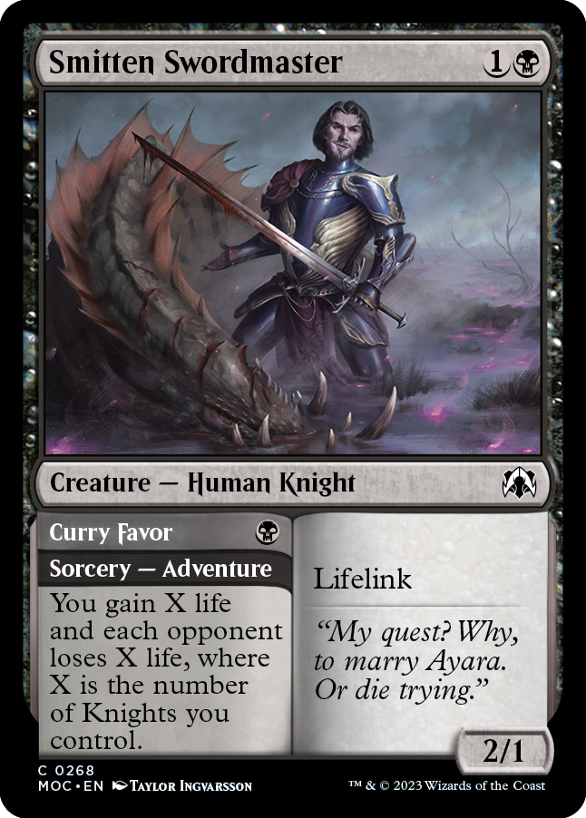 Smitten Swordmaster // Curry Favor [March of the Machine Commander] | Local Legends