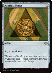 Azorius Signet [Duskmourn: House of Horror Commander] | Local Legends