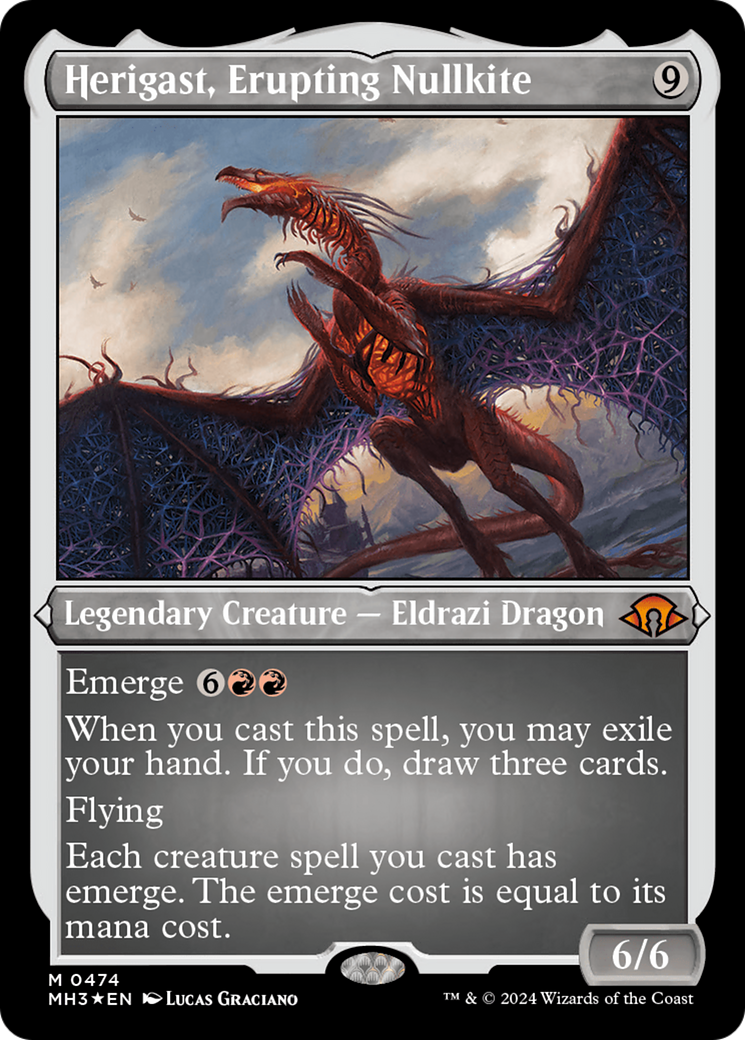 Herigast, Erupting Nullkite (Foil Etched) [Modern Horizons 3] | Local Legends