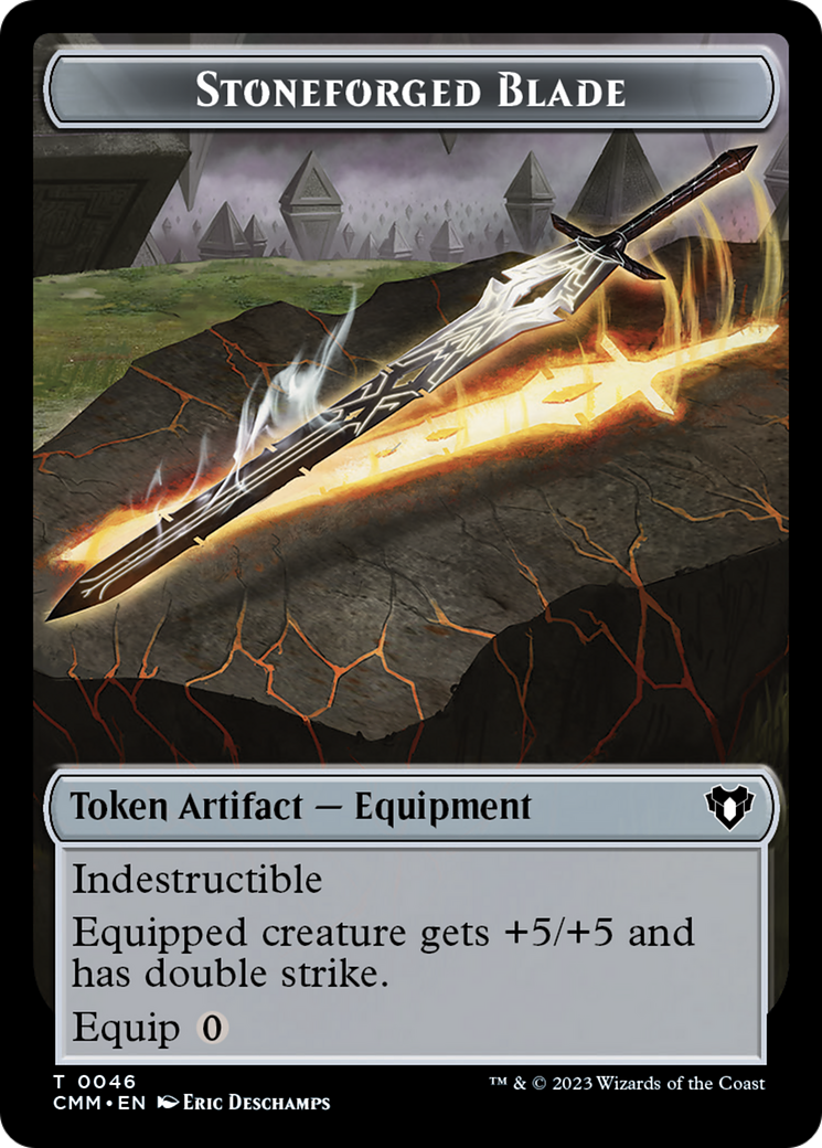 Stoneforged Blade Token [Commander Masters Tokens] | Local Legends