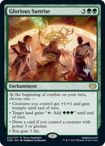 Glorious Sunrise (Promo Pack) [Innistrad: Crimson Vow Promos] | Local Legends